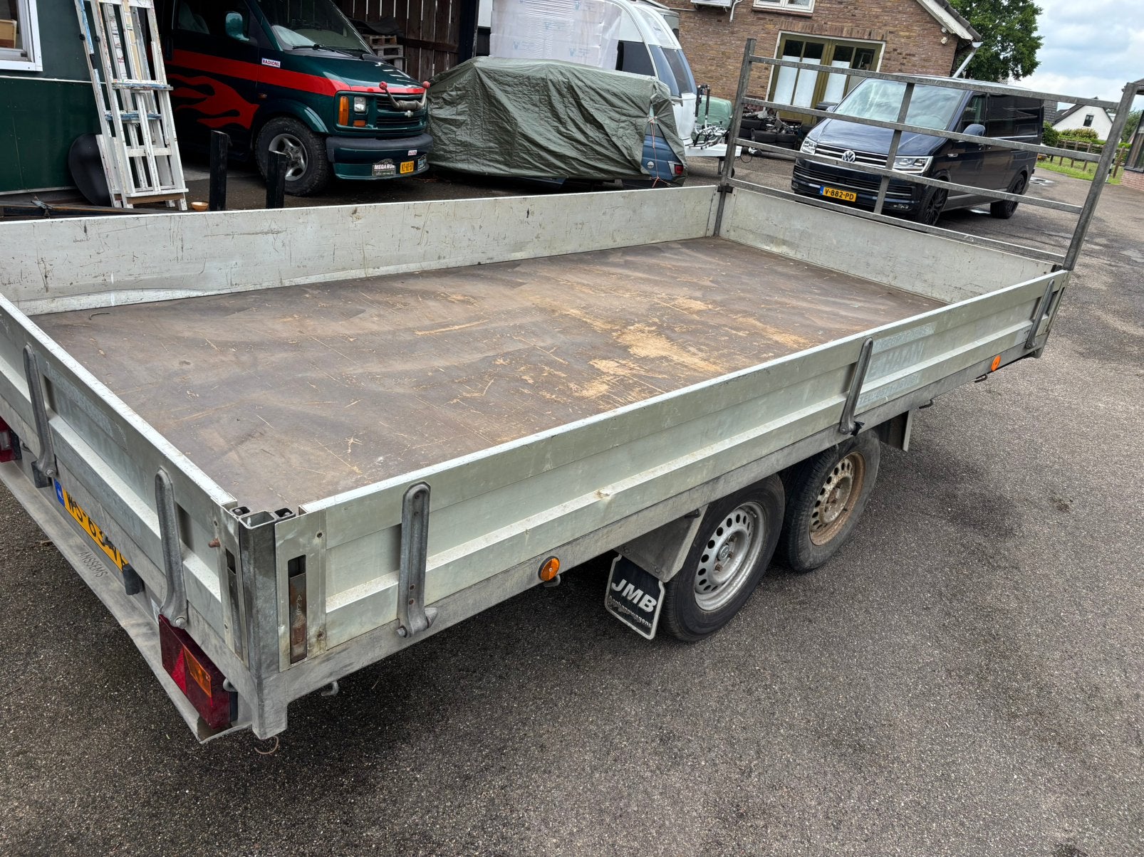 Plateauwagen 400x180, Ophalen, Gebruikt