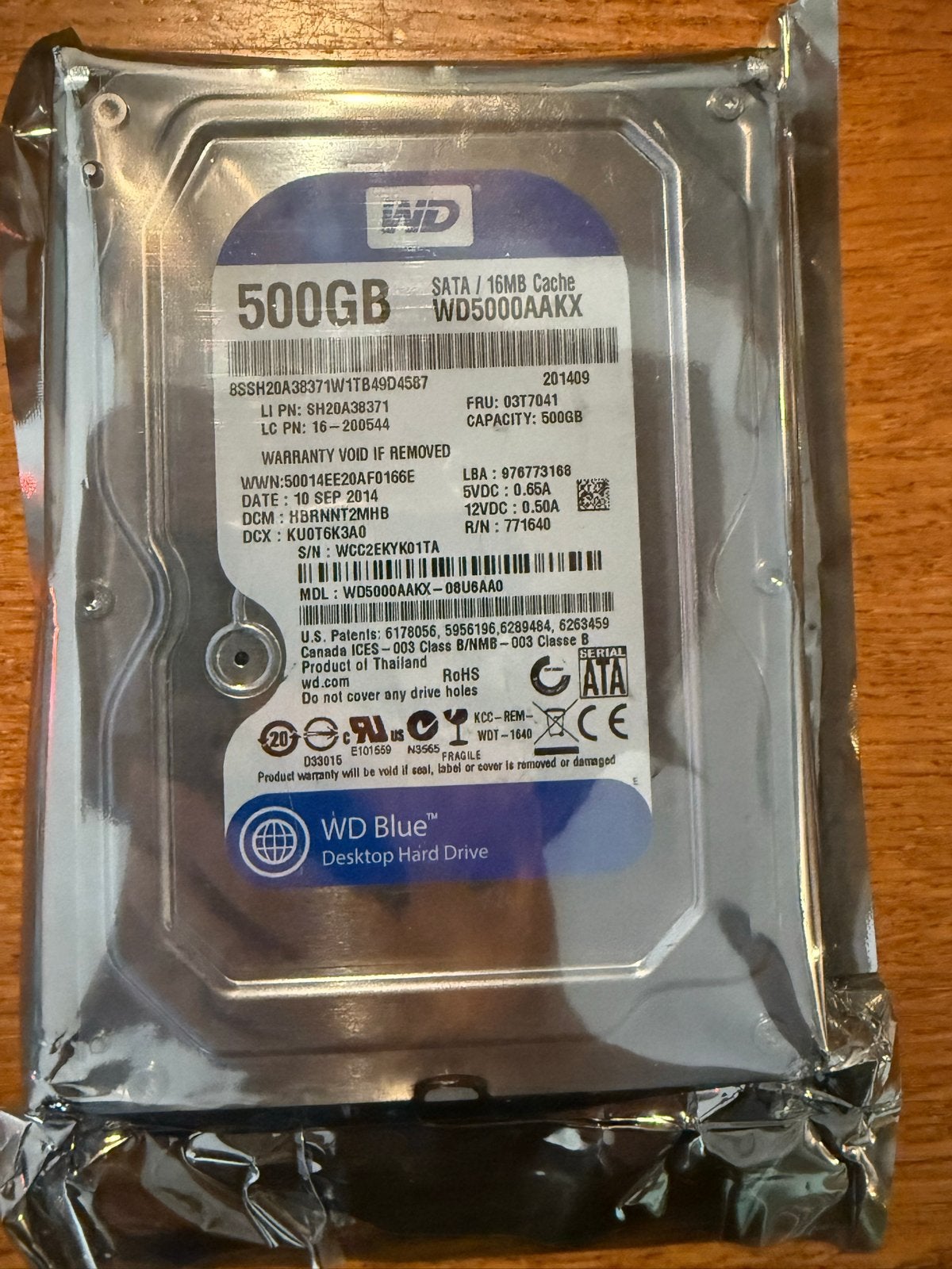 WD 500GB SATA Harde Schijf 16MB Cache - Nieuw, Intern, Nieuw, Ophalen of Verzenden, Desktop