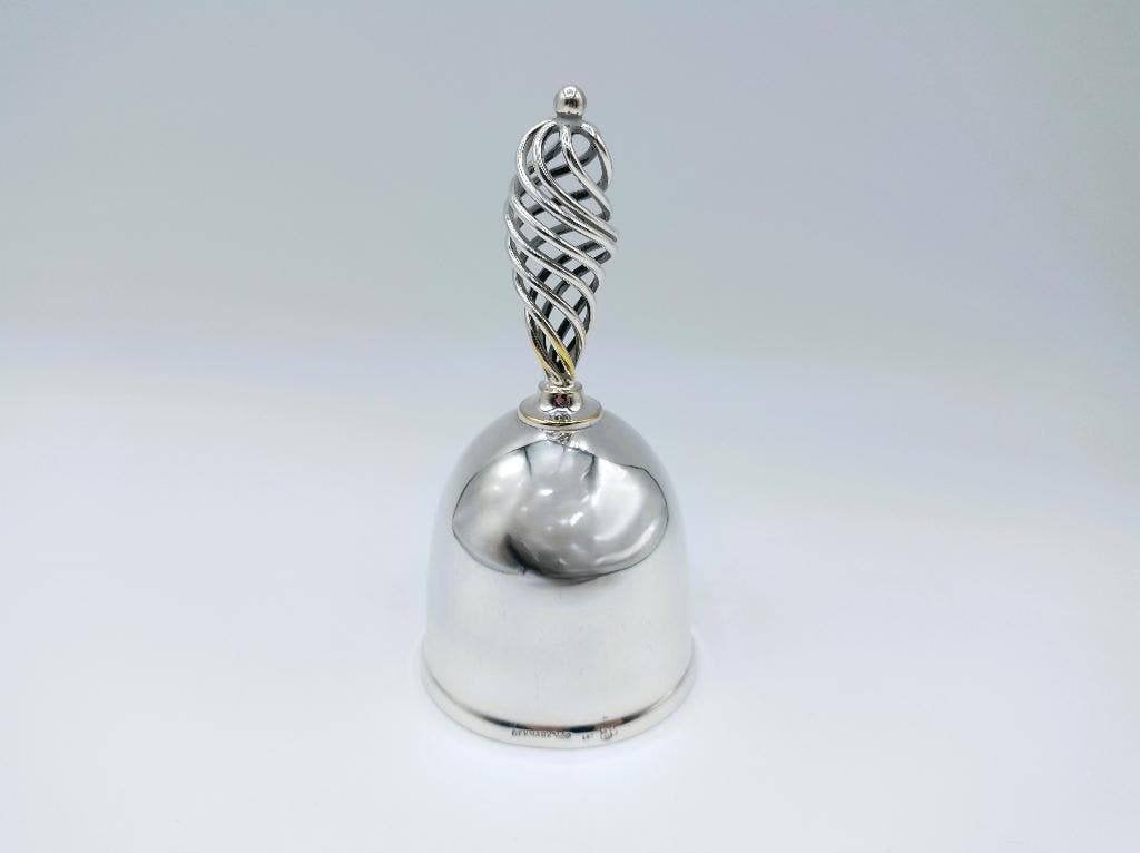 Verzilverde tafelbel, H. Jensen, Denemarken, ca. 1968, Verzenden, Zilver