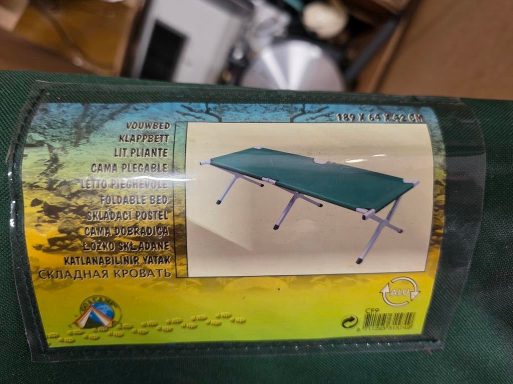 Opvouwbed/ stretcher campingbed van aluminium 189x64x42Opvou, Ophalen of Verzenden