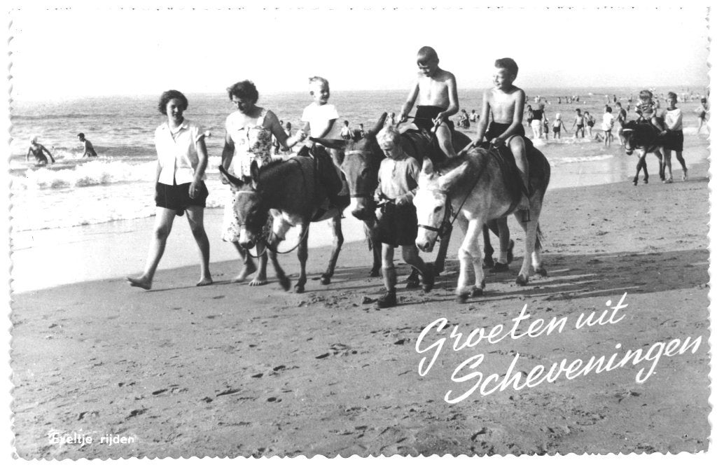 967774	Scheveningen	Ezeltje Rijden	1961, Ophalen of Verzenden, 1960 tot 1980, Ongelopen, Zuid-Holland