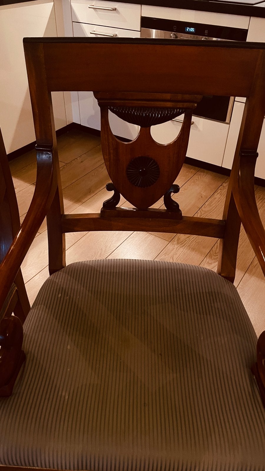 Set van 2 antieke mahoniehouten armstoelen, Antiek en Kunst, Antiek | Meubels | Stoelen en Banken, Ophalen