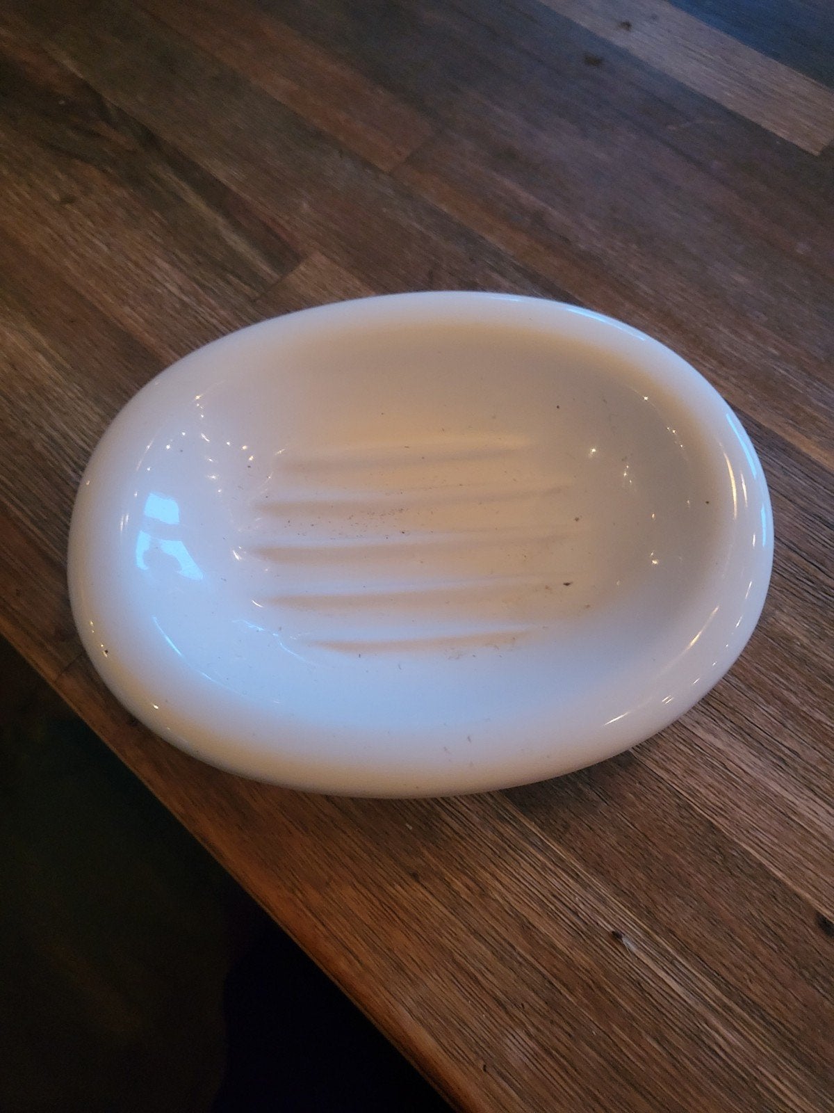 Witte zeepbakje van keramiek, Ophalen of Verzenden, Gebruikt