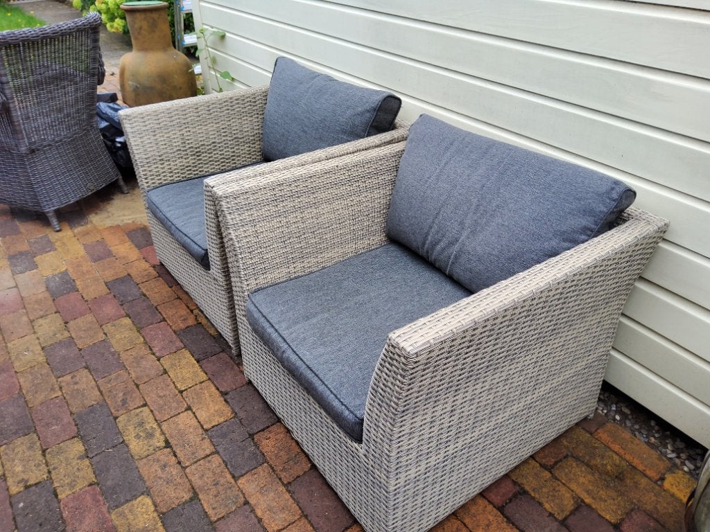 Luxe Tuinstoelen 2, Tuin en Terras, Tuinstoelen, Gebruikt, Kunststof, Ophalen