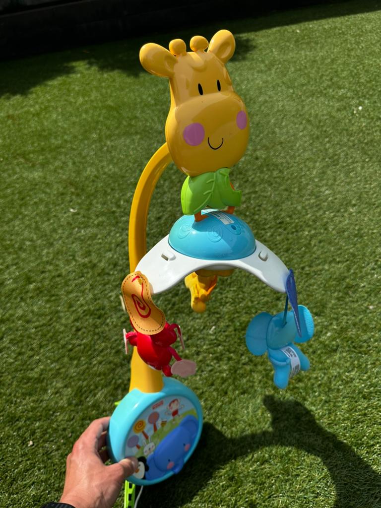 Fisher Price klassiek mobiel babybox, Ophalen of Verzenden, Gebruikt, Mobiel, Met geluid