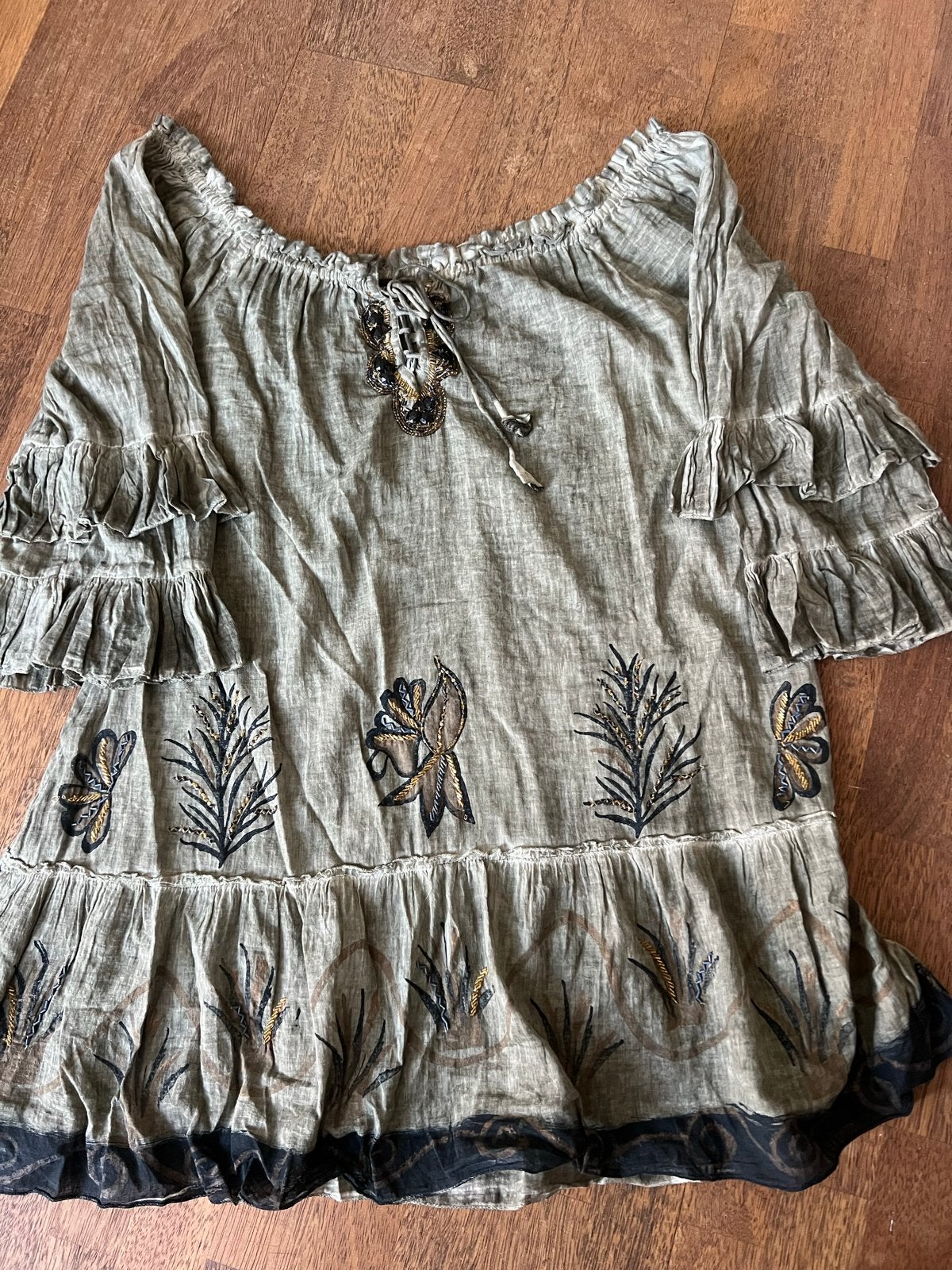 Positano by Jean Four boho tuniek  XXL-44-46, Maat 46/48 (XL) of groter, Ophalen of Verzenden, Zo goed als nieuw, Boven de knie