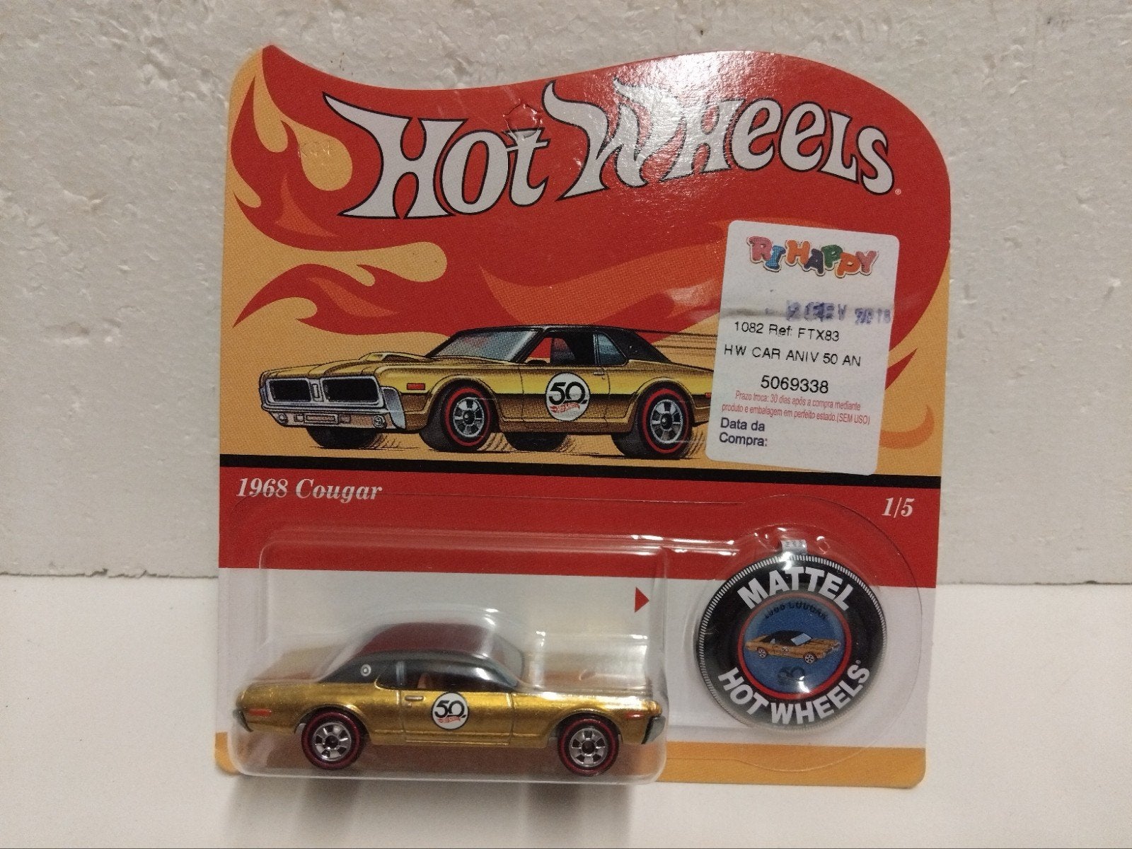 Hot Wheels Mercury Cougar & button 3INCH, Ophalen of Verzenden, Zo goed als nieuw, Auto