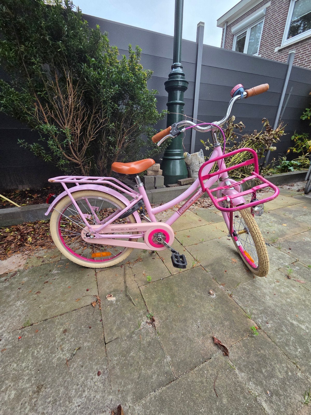 Volare Excellent Kinderfiets 20 inch - Roze, Ophalen, 20 inch of meer, Gebruikt, Velgrem