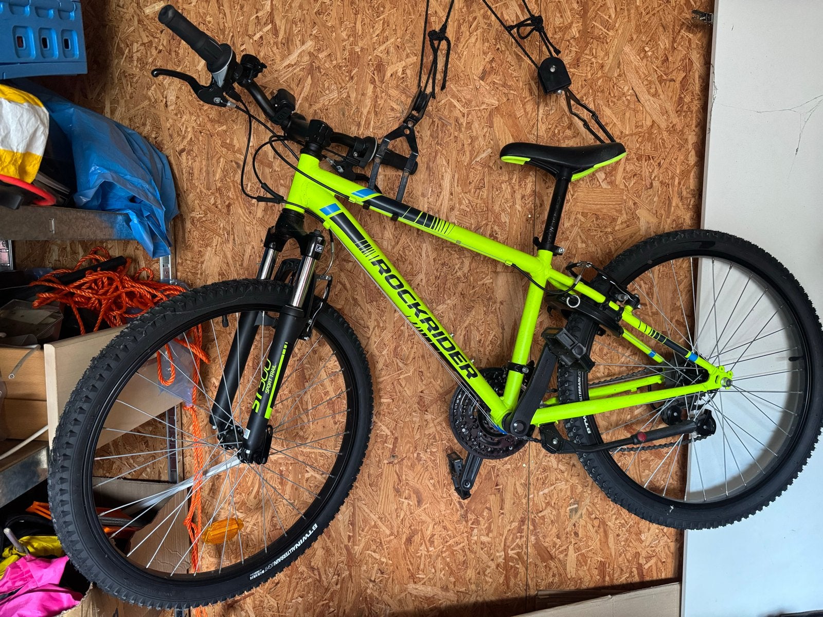 Rockrider ST 500 Mountainbike - Neon Groen, Hardtail, 49 tot 53 cm, Zo goed als nieuw, Ophalen