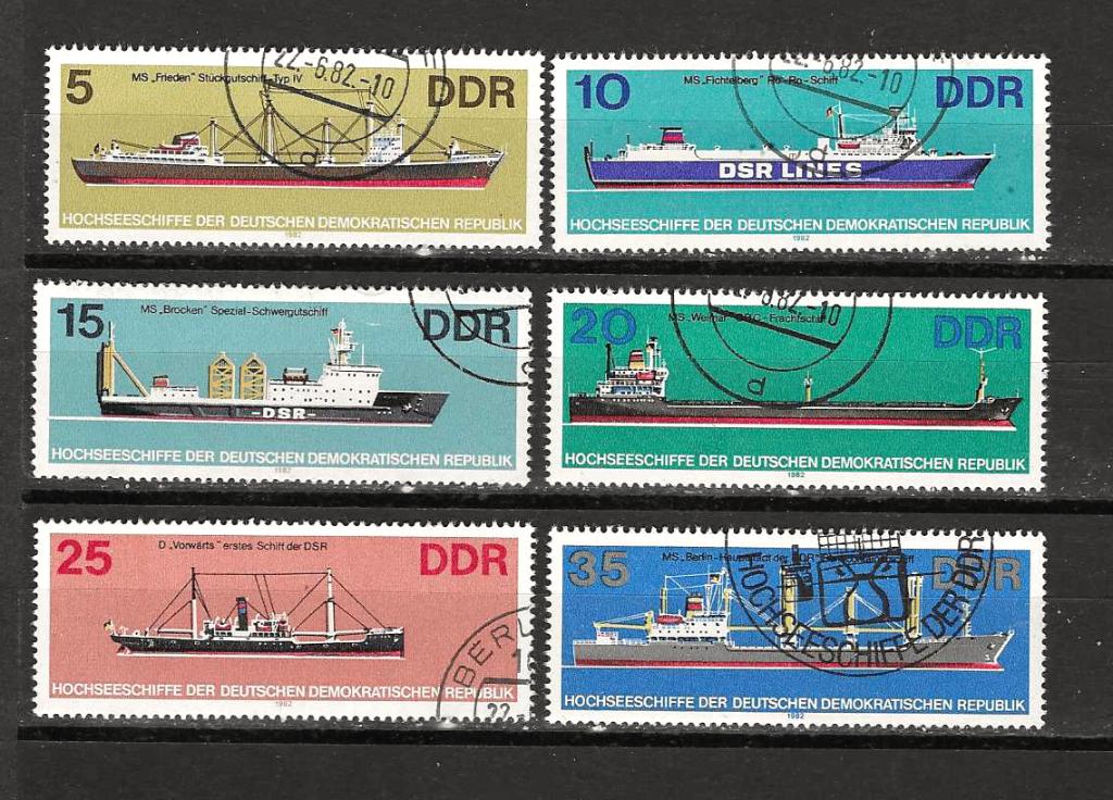DDR 2709-2714, Ophalen of Verzenden, DDR, Gestempeld