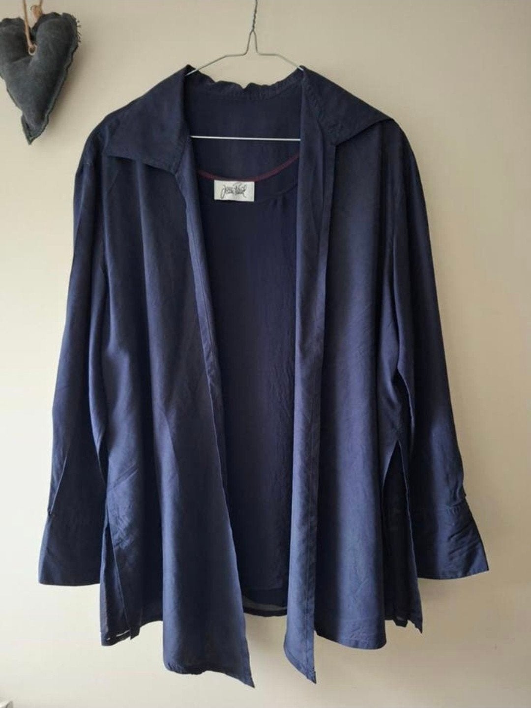 Jean Paul (Gaultier) - Zijden blouse  - maat 40, Kleding | Dames, Verzenden, Zo goed als nieuw, Maat 38/40 (M), Blauw