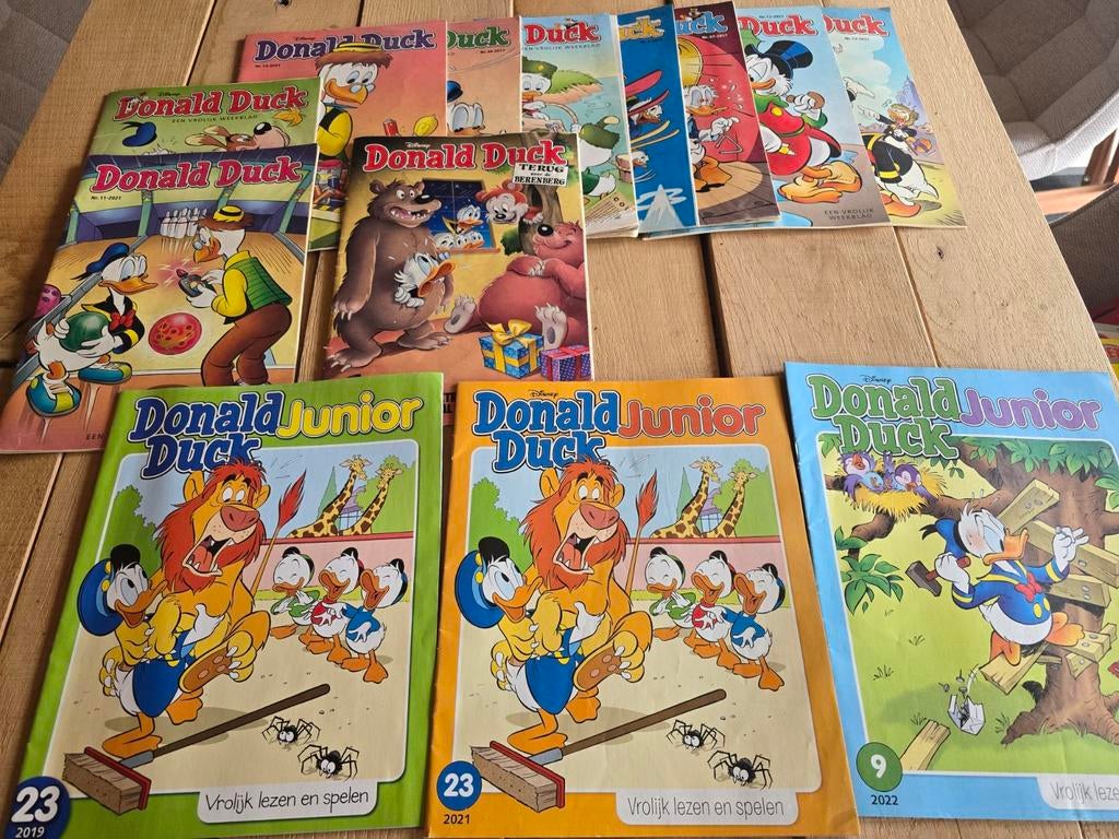 Donald duck (junior) tijdschriften, pockets speciale etc., Meerdere comics, Ophalen of Verzenden, Gelezen, Europa