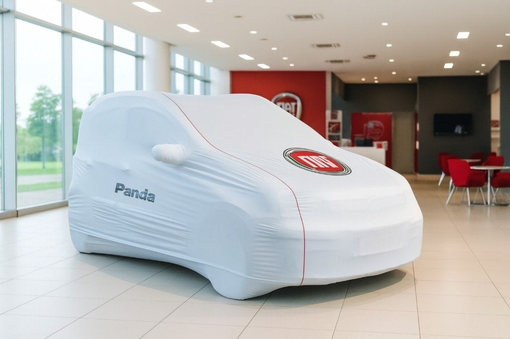 Originele Fiat Panda indoor autohoes met opbergtas en logo, Fiat, Turijn 1, Ophalen of Verzenden, Zo goed als nieuw
