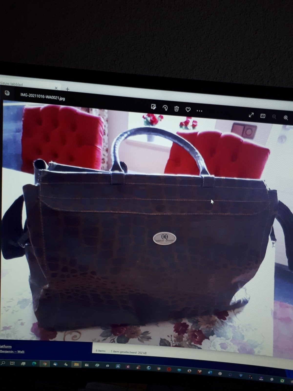 TAS MERK COMFORT QUALITY KLEUR BRUIN ZGAN, Ophalen of Verzenden, Zo goed als nieuw, Bruin, Handtas