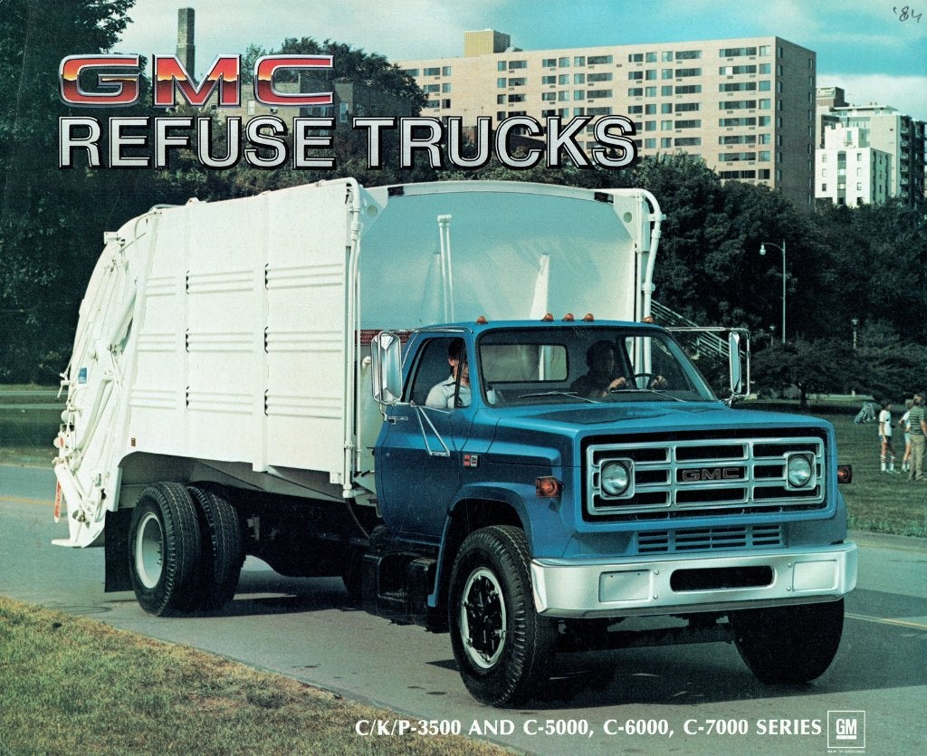 Folder GMC Refuse Trucks (USA-uitgave - 1984), Verzenden, Gelezen, Overige merken