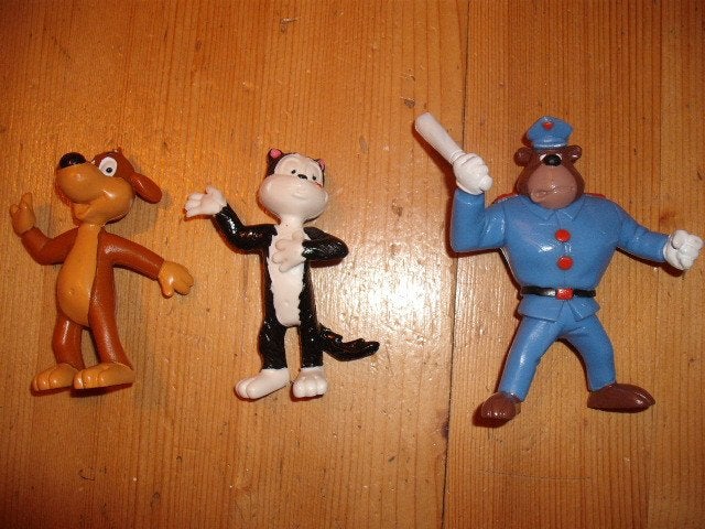 Pif en Hercules Yolanda pvc figuren set tekenfilm, Ophalen of Verzenden, Zo goed als nieuw