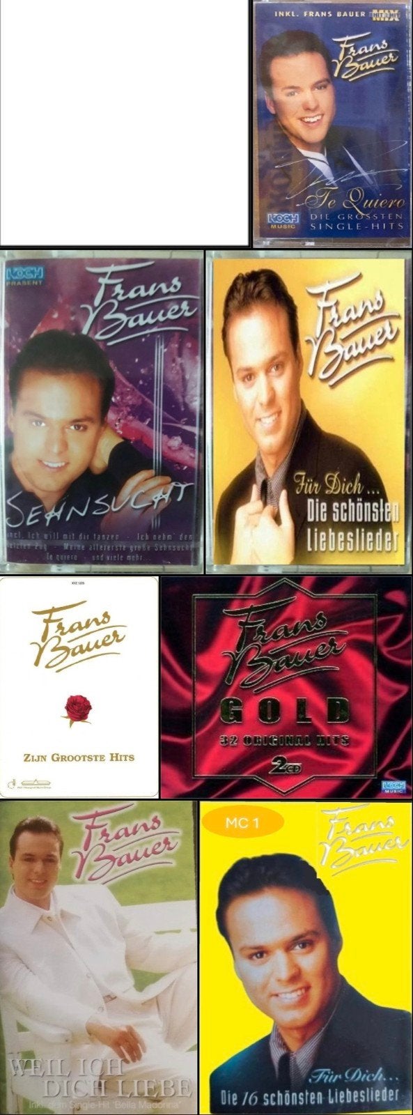 Gezocht Deze Cassettebandjes van Frans Bauer o.a. Te Quiero, Cd's en Dvd's, Cassettebandjes, Zo goed als nieuw, Overige genres