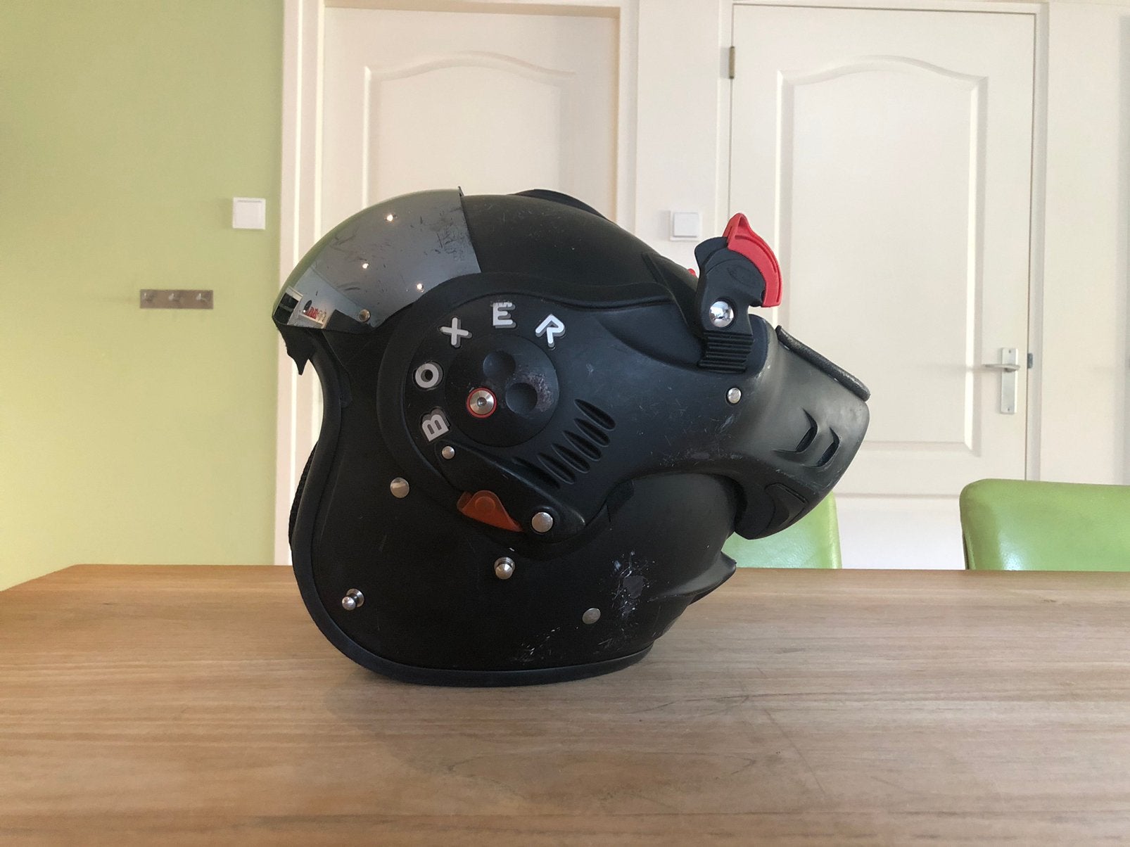 Roof Boxer Alpha - SM - Iridium/Spiegel, Ophalen of Verzenden, Tweedehands, Systeemhelm, Overige merken