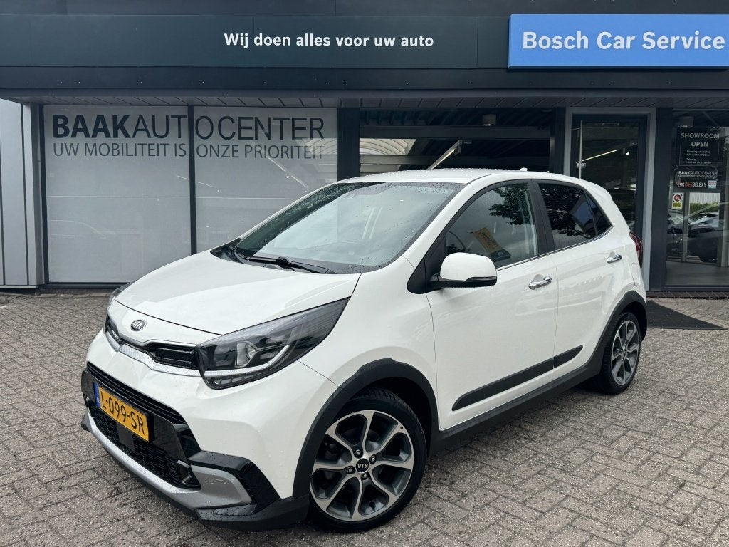 Kia Picanto 1.0 T-GDi X-Line 5p | Stoel/Stuurverw. | Navi |, Auto's, Keurmerk '100% Onderhouden', 12 maanden, Gebruikt, Wit