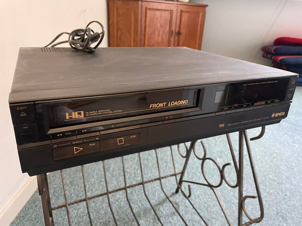 TIJDELIJK!! Tensa VCR VHS-speler - Vintage videorecorder, Ophalen of Verzenden, Gebruikt, VHS-speler of -recorder