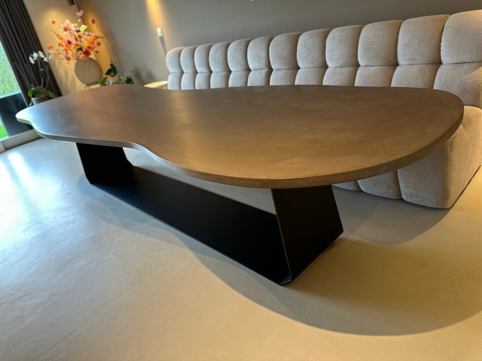 Unieke organische eettafel div. kleuren tot 420cm lang!, 100 tot 150 cm, Ophalen of Verzenden, Hotel chique, Vijf personen of meer