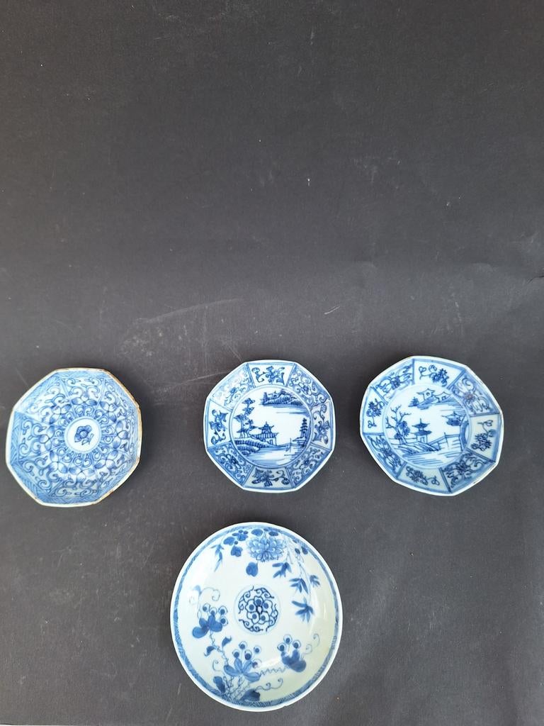 4x Kangxi schoteltjes visser en andere, Ophalen of Verzenden