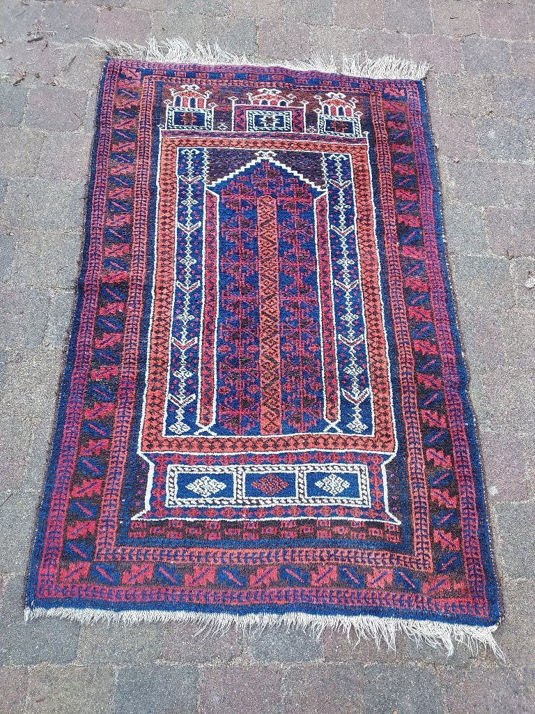 Oosters tapijt, Beloutch bidkleed lxb = 138x90 cm., Ophalen of Verzenden
