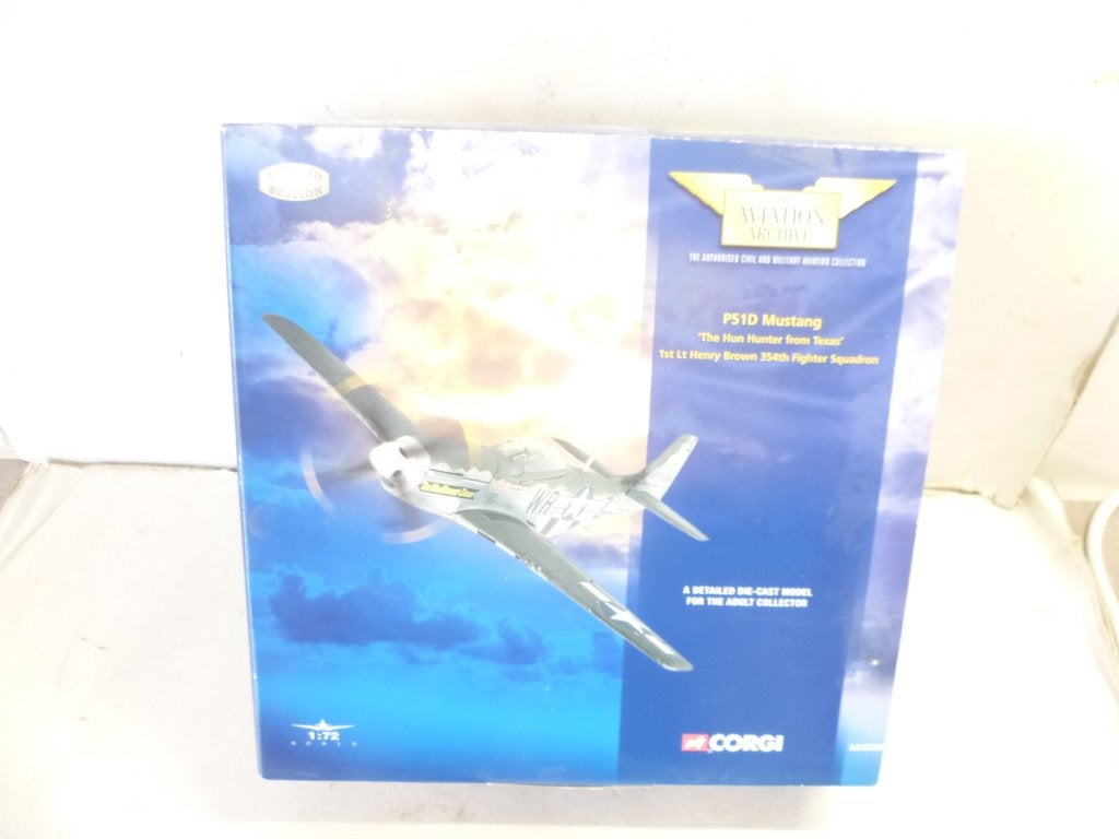 Corgi P51D Mustang The Hun Hunter from Texas metal vliegtuig, Ophalen of Verzenden, Nieuw, Schaalmodel