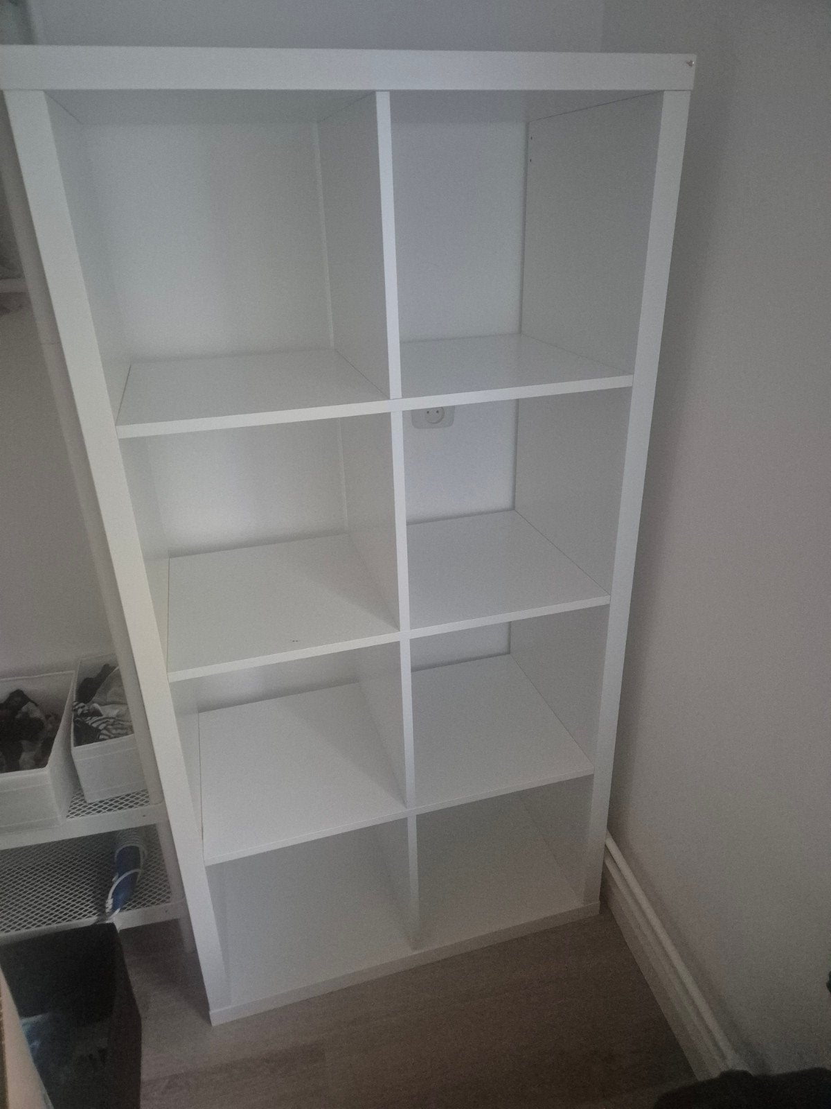 Witte Kallax kast met 8 vakken - IKEA, Met plank(en), Gebruikt, Modern, functioneel, 100 tot 150 cm