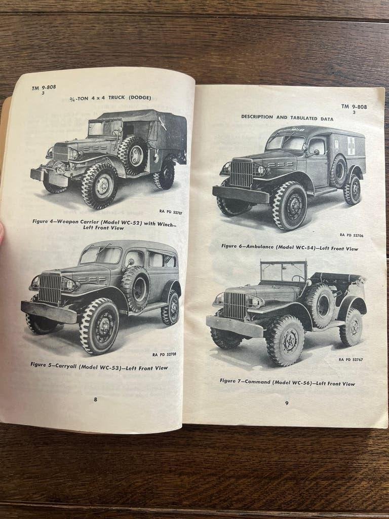 WO2 Technisch handboek Dodge WC51 t/m WC60 KTR Jeep 1944, Verzenden, Duitsland, Boek of Tijdschrift