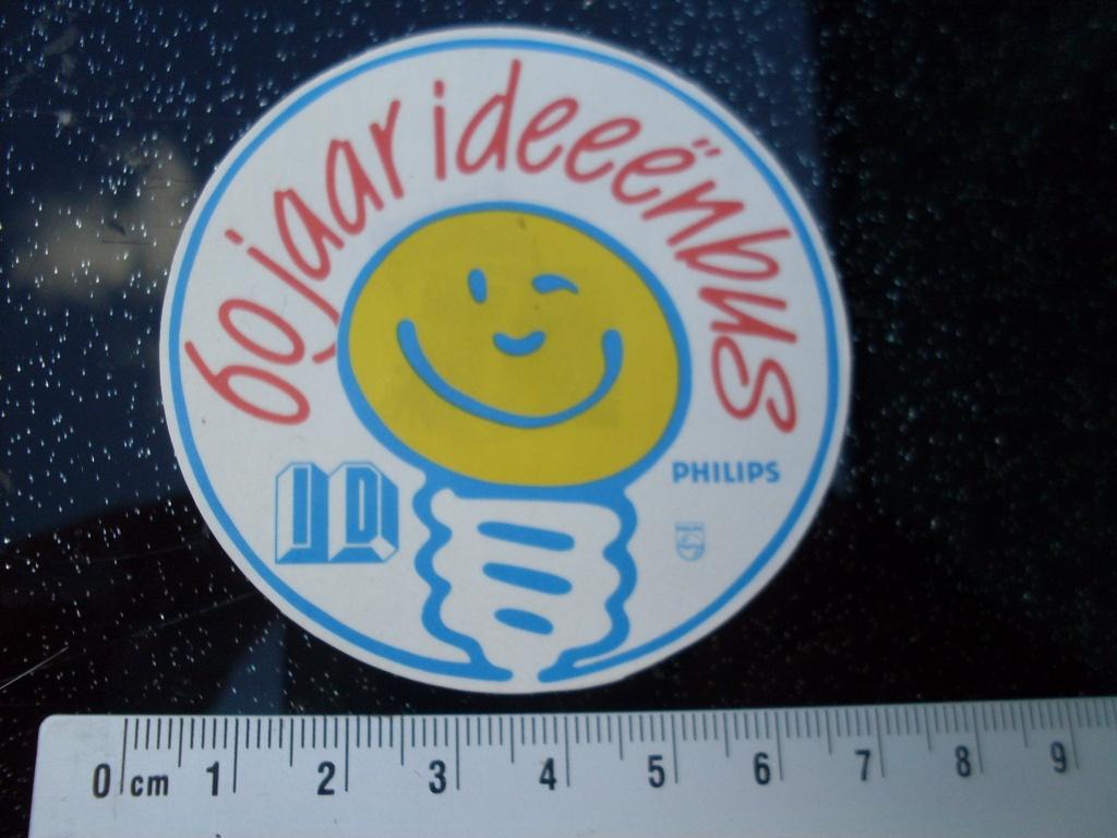 sticker philips 60 jaar ideeenbus ID logo, Verzamelen, Stickers, Verzenden, Zo goed als nieuw, Merk