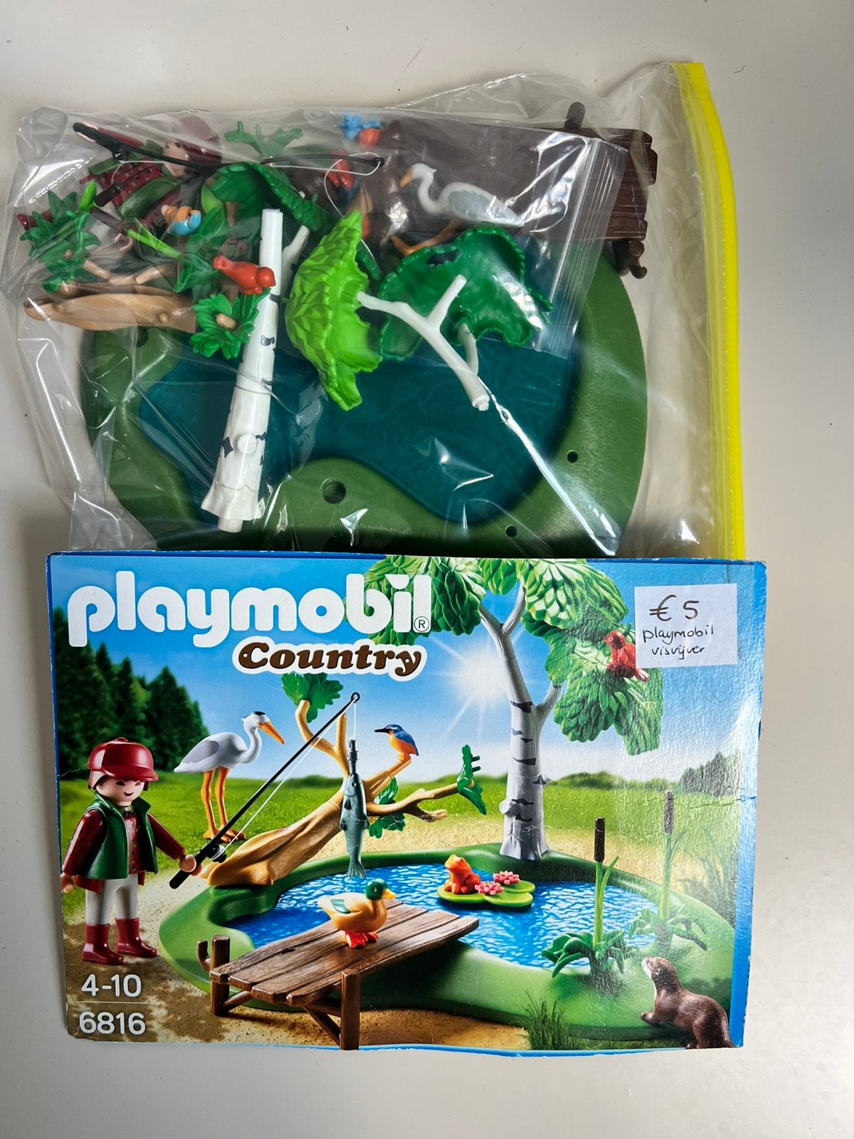 Playmobil setjes boot visvijver huifkar mountainbike raft, Ophalen of Verzenden, Zo goed als nieuw