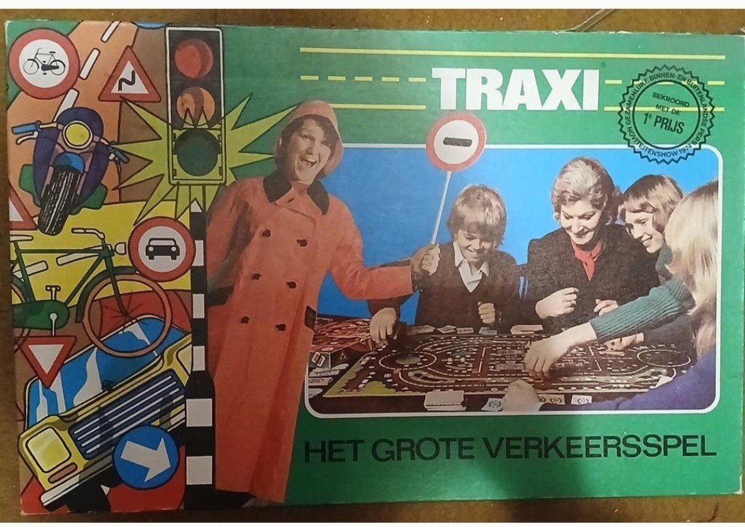 Traxi: Het Grote Verkeersspel - Vintage Bordspel, Drie of vier spelers, Ophalen of Verzenden, Gebruikt, Onbekend