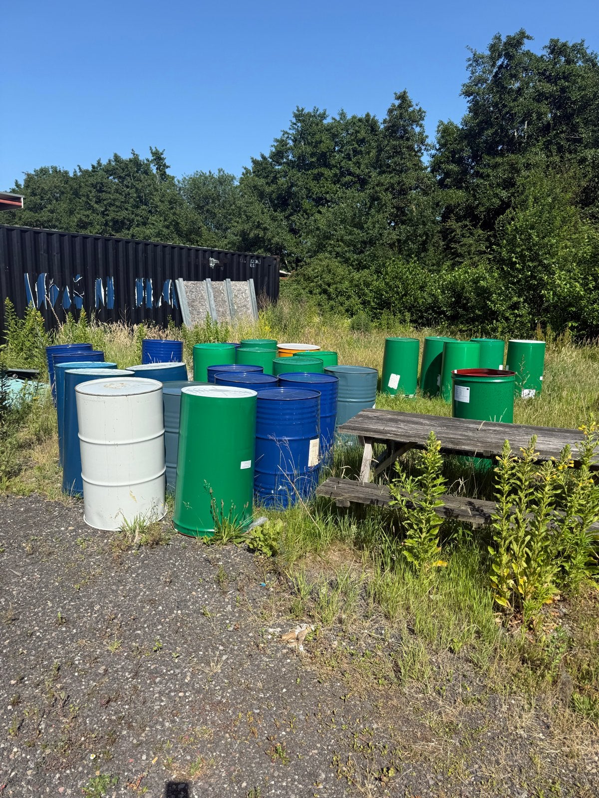 Olievaten 200 liter - Brandton / Bloembak, 150 liter of meer, Ophalen, Gebruikt