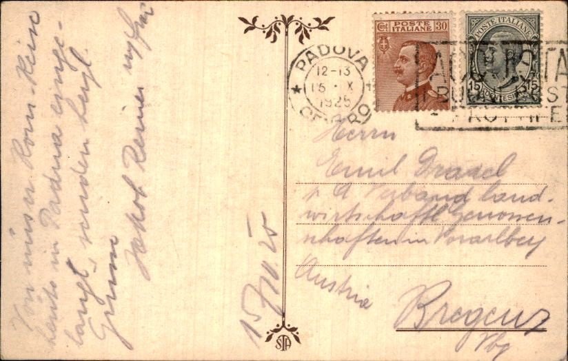 Vintage Briefkaart Padua - Regio Osservatorio Astronomico, Postzegels en Munten, Ophalen of Verzenden, Briefkaart