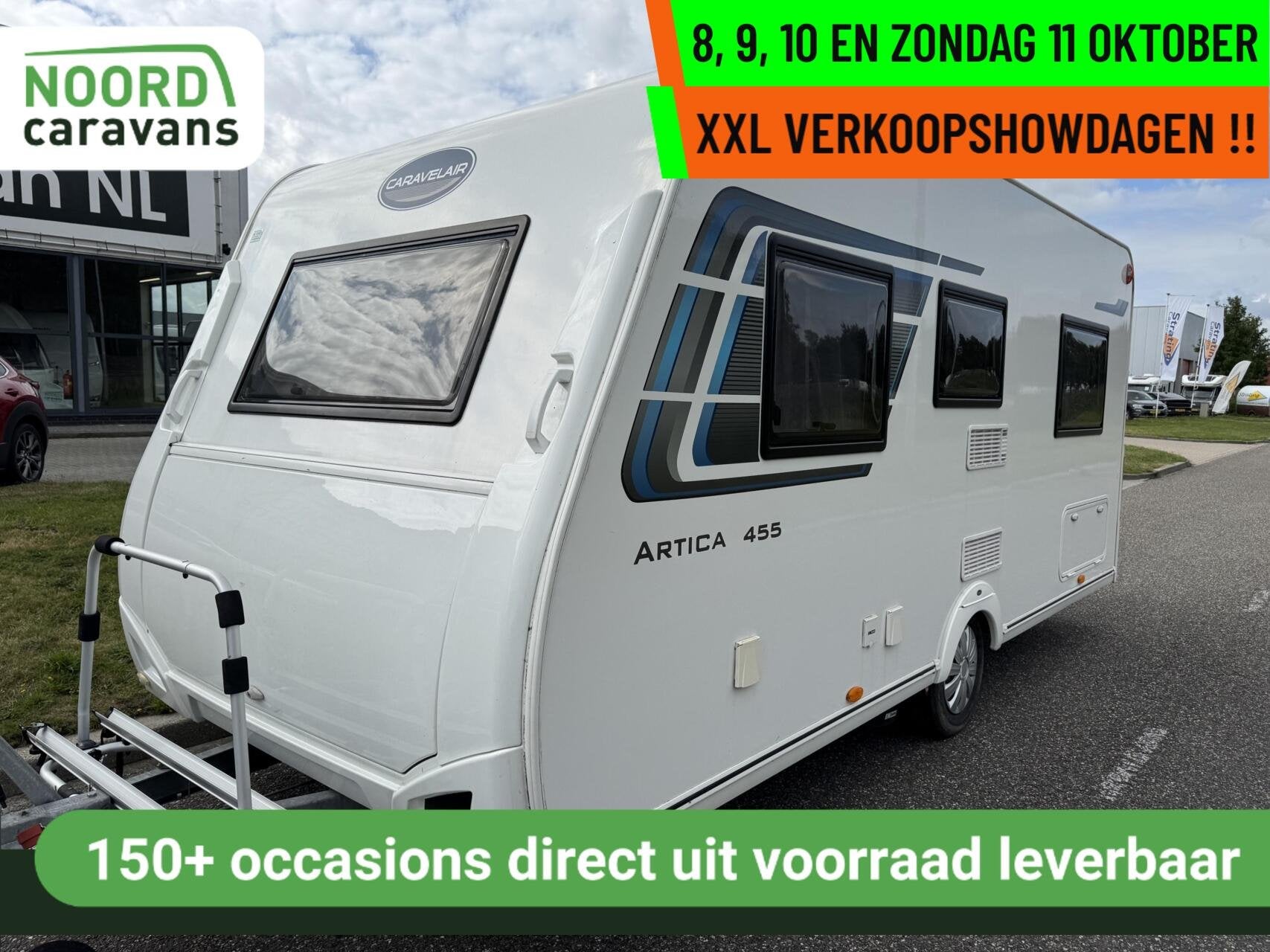CARAVELAIR - XXL VERKOOPSHOW 8,9,10 & 11 OKT. 10-17 UUR, Caravans en Kamperen, Rondzit, Bedrijf, 6 tot 7 meter, Douche