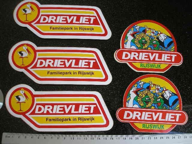 5x sticker drievliet falilie park in rijswijk logo vintage, Verzenden, Zo goed als nieuw, Bedrijf of Vereniging