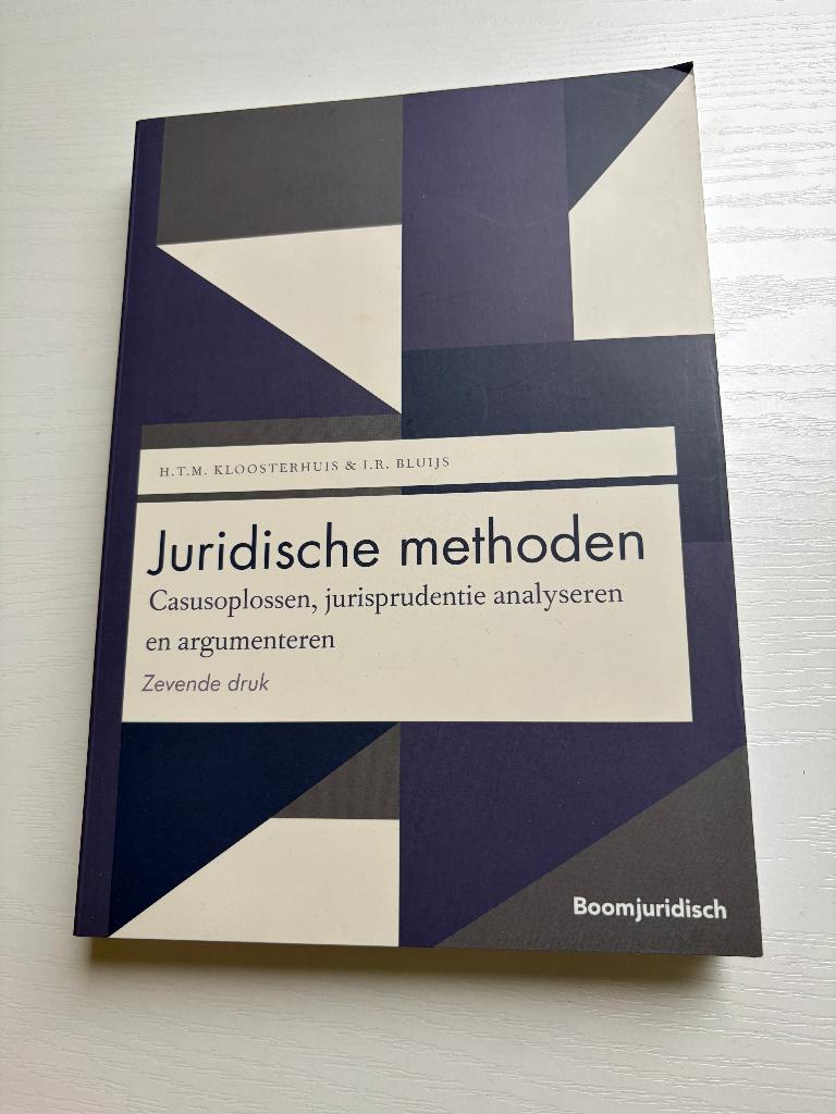 Juridische Methoden, Boeken, Nieuw, Ophalen of Verzenden, WO, H.T.M. Kloosterhuis & I.R. Bluijs
