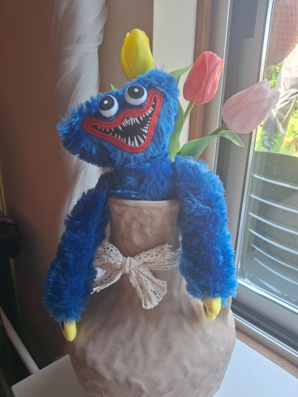 Nieuwe blauwe Huggy Wuggy knuffel - 40 cm griezelig lief, Ophalen of Verzenden, Nieuw, Overige typen