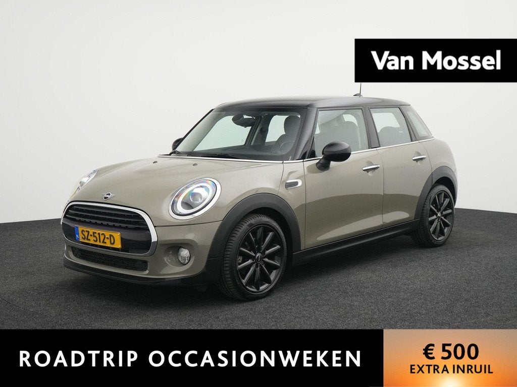 MINI 5-Deurs 1.5 Cooper Pepper Automaat | Airco | Bluetooth, Auto's, 12 maanden, 136 pk, Gebruikt, Leder en Stof