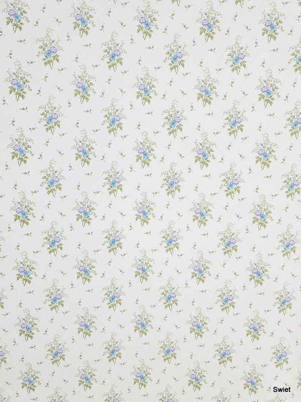 12892 Oud bloemetjes behang in blauwe takjesprint swiet, Huis en Inrichting, Stoffering | Behang, Verzenden, Minder dan 10 m²