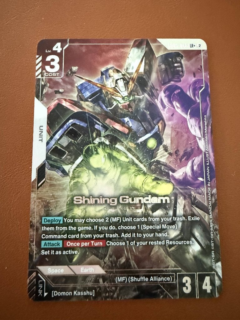 Gundam Card Game – Shining Gundam LR+ |, Ophalen of Verzenden, Nieuw, Losse kaart, Foil