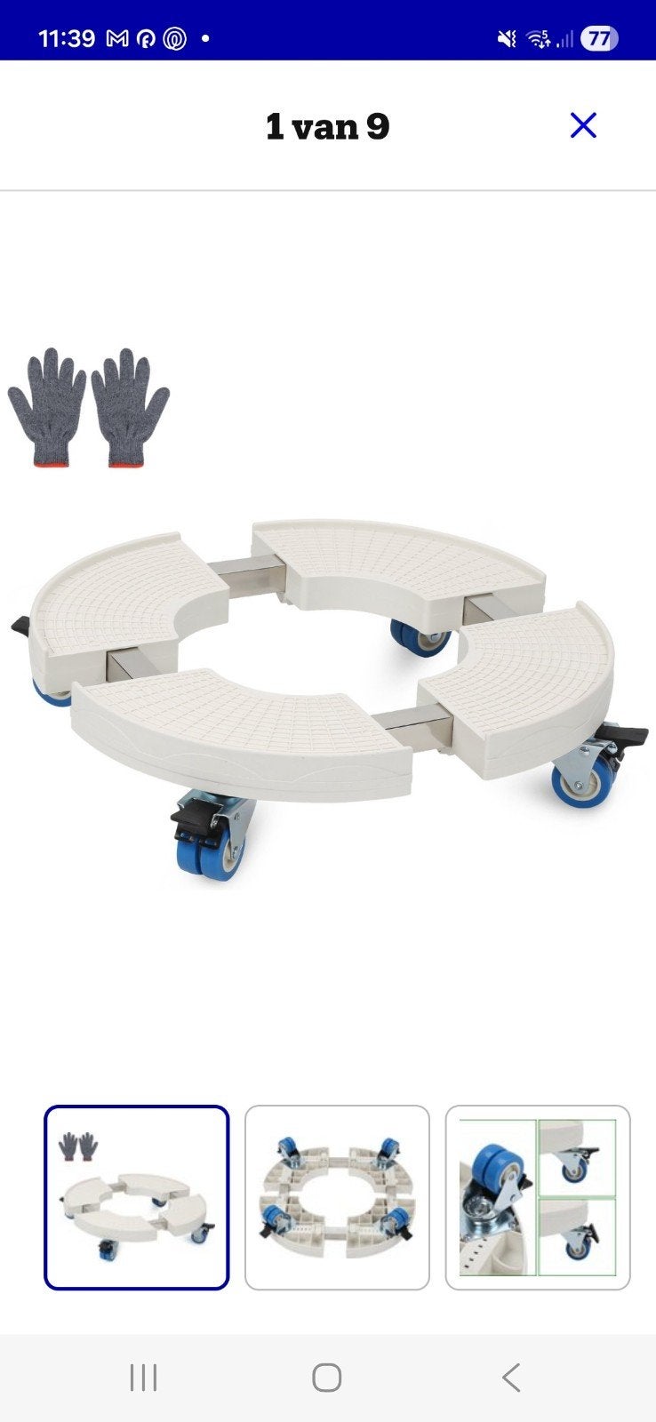 Verstelbare Plantentrolley met Wieltjes - Nieuwstaat, Ophalen, Kunststof, Minder dan 30 cm, Minder dan 60 cm