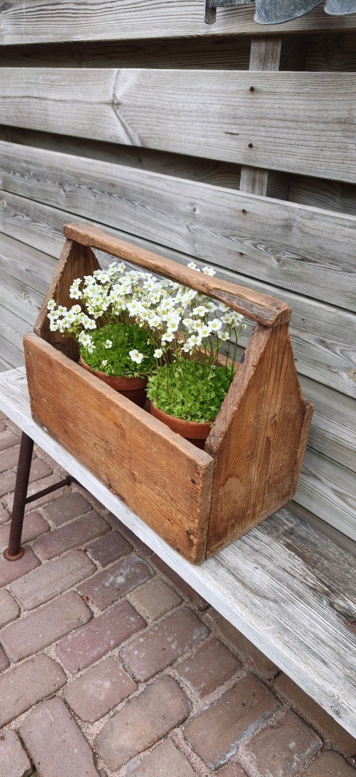 Houten bak / oud gereedschapkist, Antiek en Kunst, Ophalen of Verzenden