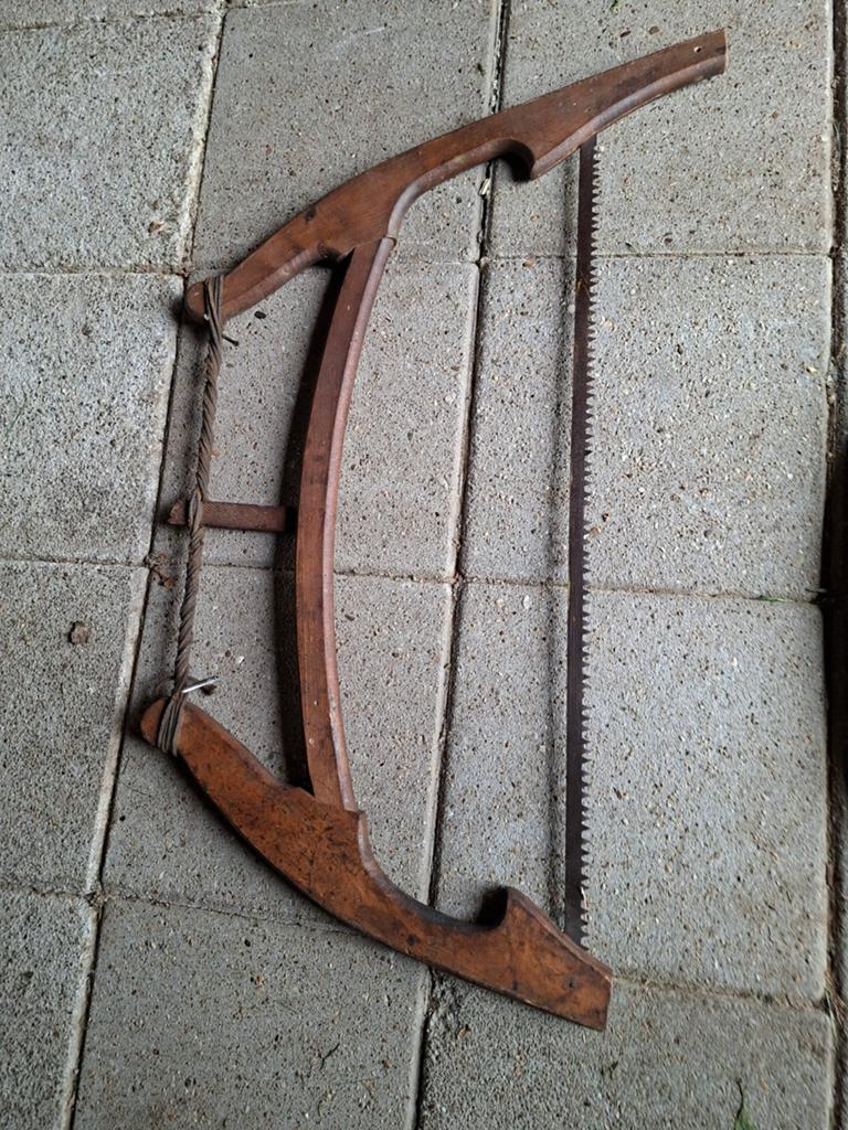Antieke spanzaag, Antiek en Kunst, Antiek | Gereedschap en Instrumenten, Ophalen