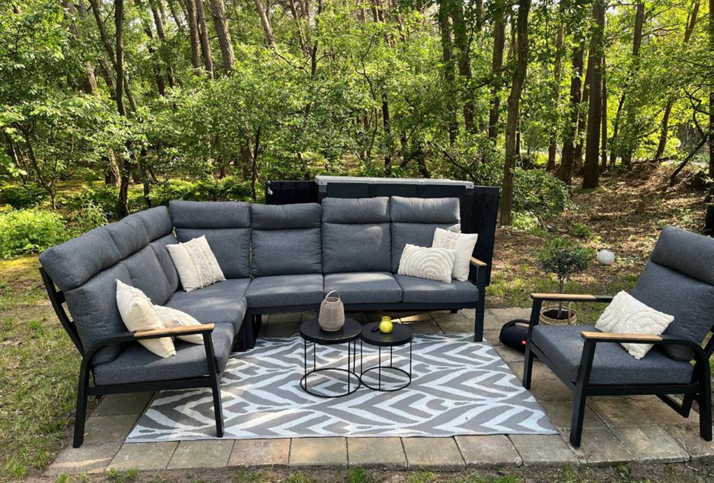 Loungeset antraciet kleur, Ophalen of Verzenden, Zo goed als nieuw, Kunststof