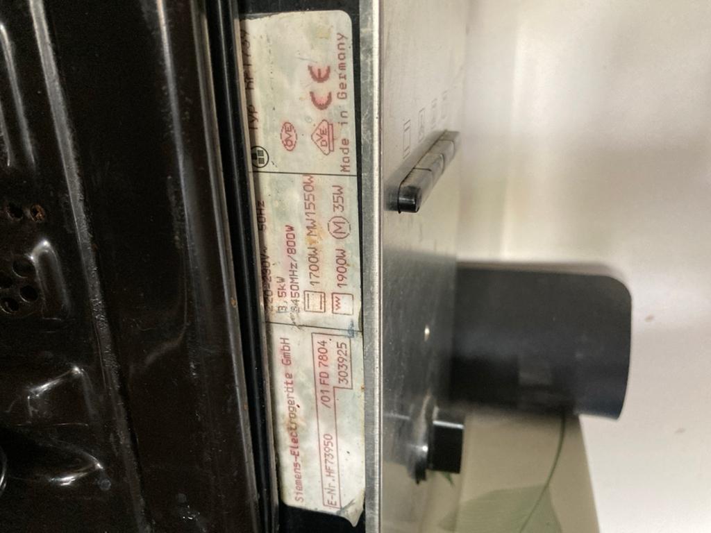 Siemens Combimagnetron HF73950 - RVS - Inbouw, Ophalen, Combimagnetron, Gebruikt, Grill