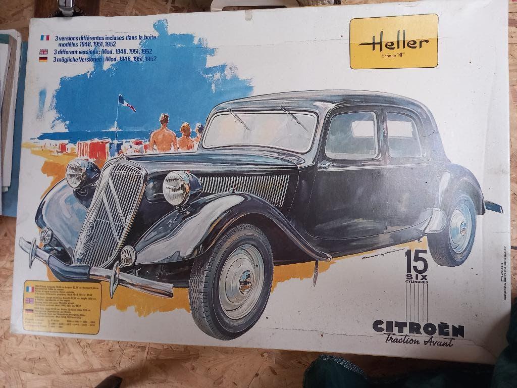 Vintage bouwdoos Heller 15 Six Citroën Traction Avant 1:8, Ophalen, Auto, Groter dan 1:32, Zo goed als nieuw