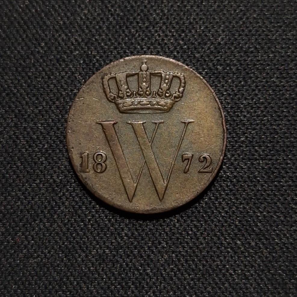 1/2 cent 1872, Postzegels en Munten, Munten | Nederland, Verzenden, Koning Willem III, Losse munt