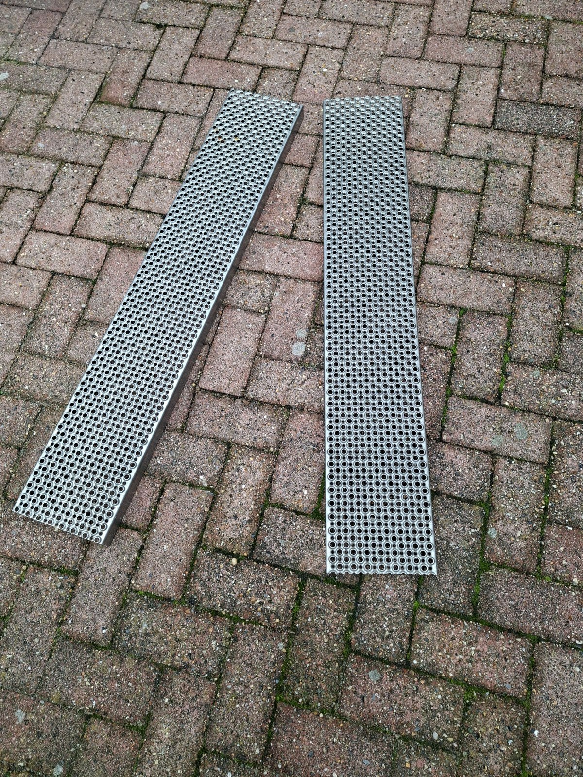 RVS Traptreden / Bordesroosters 114.5 x 20 x 4 cm, Doe-het-zelf en Verbouw, Ophalen, Nieuw, Trap